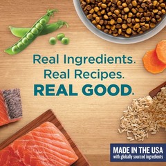 Nutrish Real Salmon Brown Rice Recipe Dry Cat Food, 14 lb. Bag, Packaging May