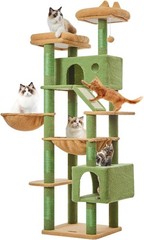 NEW,Cactus Cat Tree, 71-Inch，Metal Frame Cozy Hammock, Scratch Board！