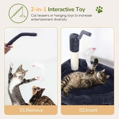 Globlazer Large Cat Tower for Multiple Indoor Cats, Heavy Duty Cat Tree for L…