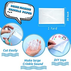 1 Yard Crinkle Paper for Baby Toys Noise Making Plastic Film for Dog Toys