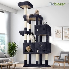 Extra Large Cat Tower 81-inch Tall Cat Tree Big Cats 20 lbs XXL Heavy Duty Cat
